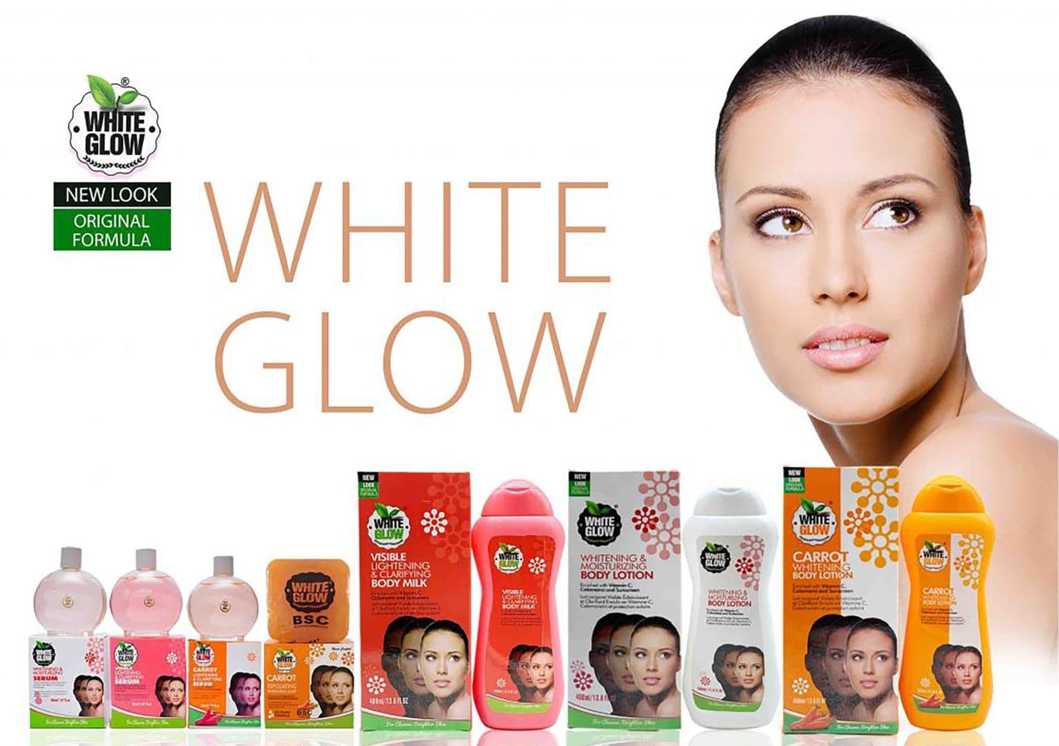 WhiteGlow — Even-tone, shower to skin.