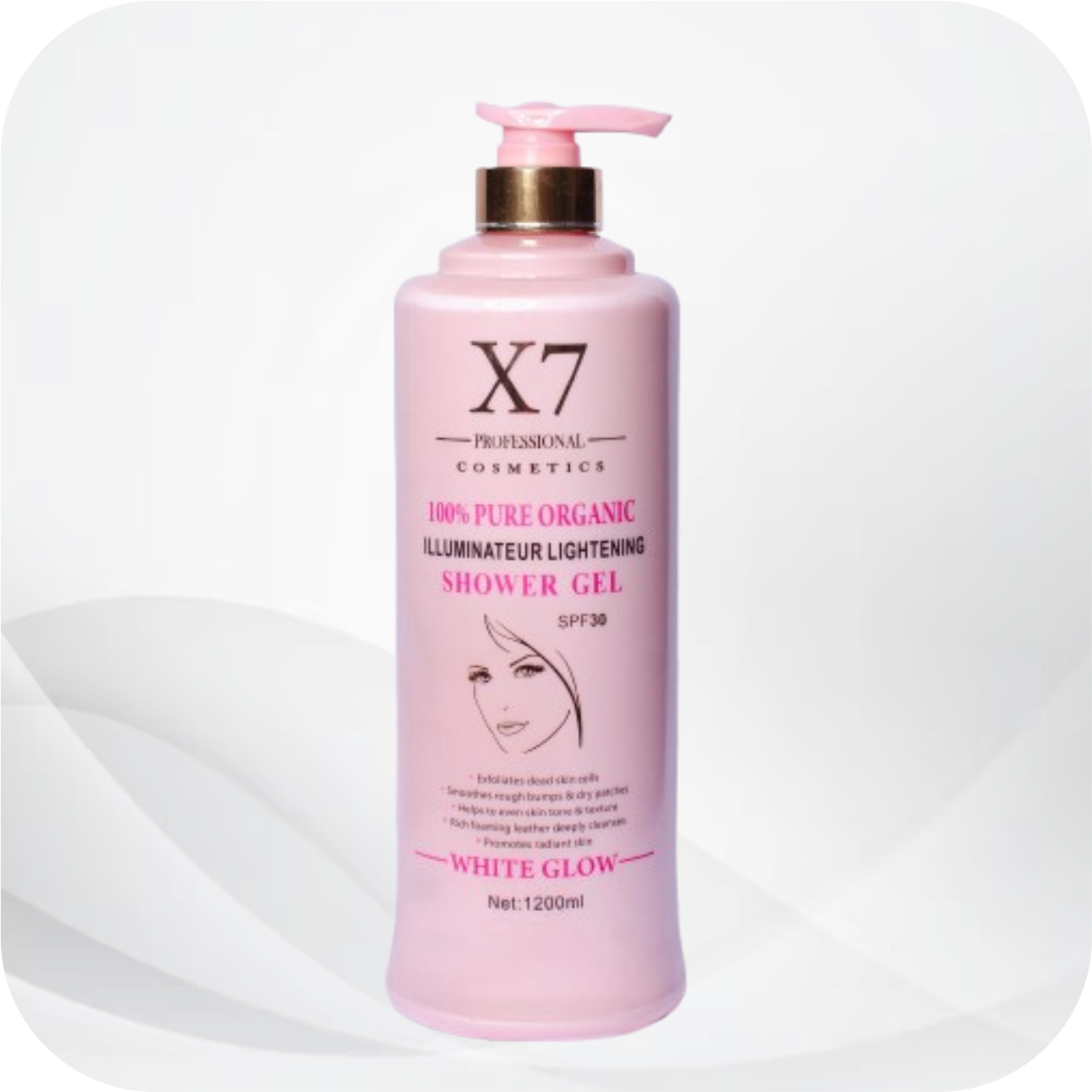 X7 Professional 100% Pure Organic Lightening Shower Gel - Image 2
