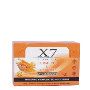 X7 Professional Turmeric & Carrot Face & Body Soap [3 pcs]
