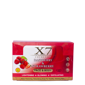 X7 Professional Raspberry + Strawberry Face & Body Soap (3pcs)