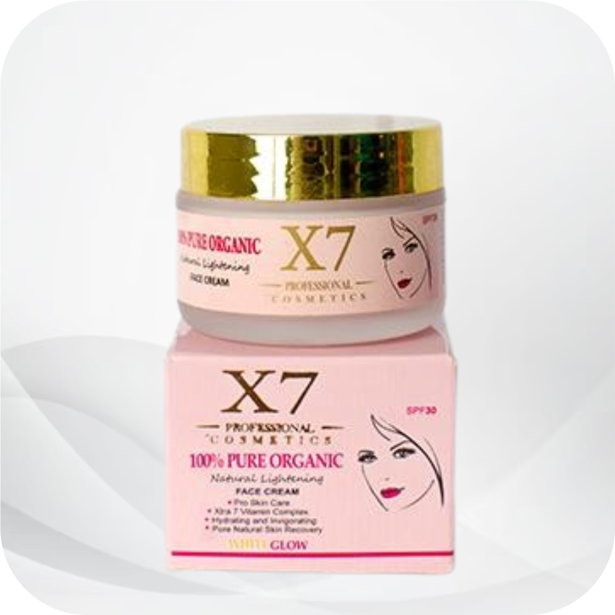 X7 Professional 100% Pure Organic Natural Lightening Face Cream - Image 2