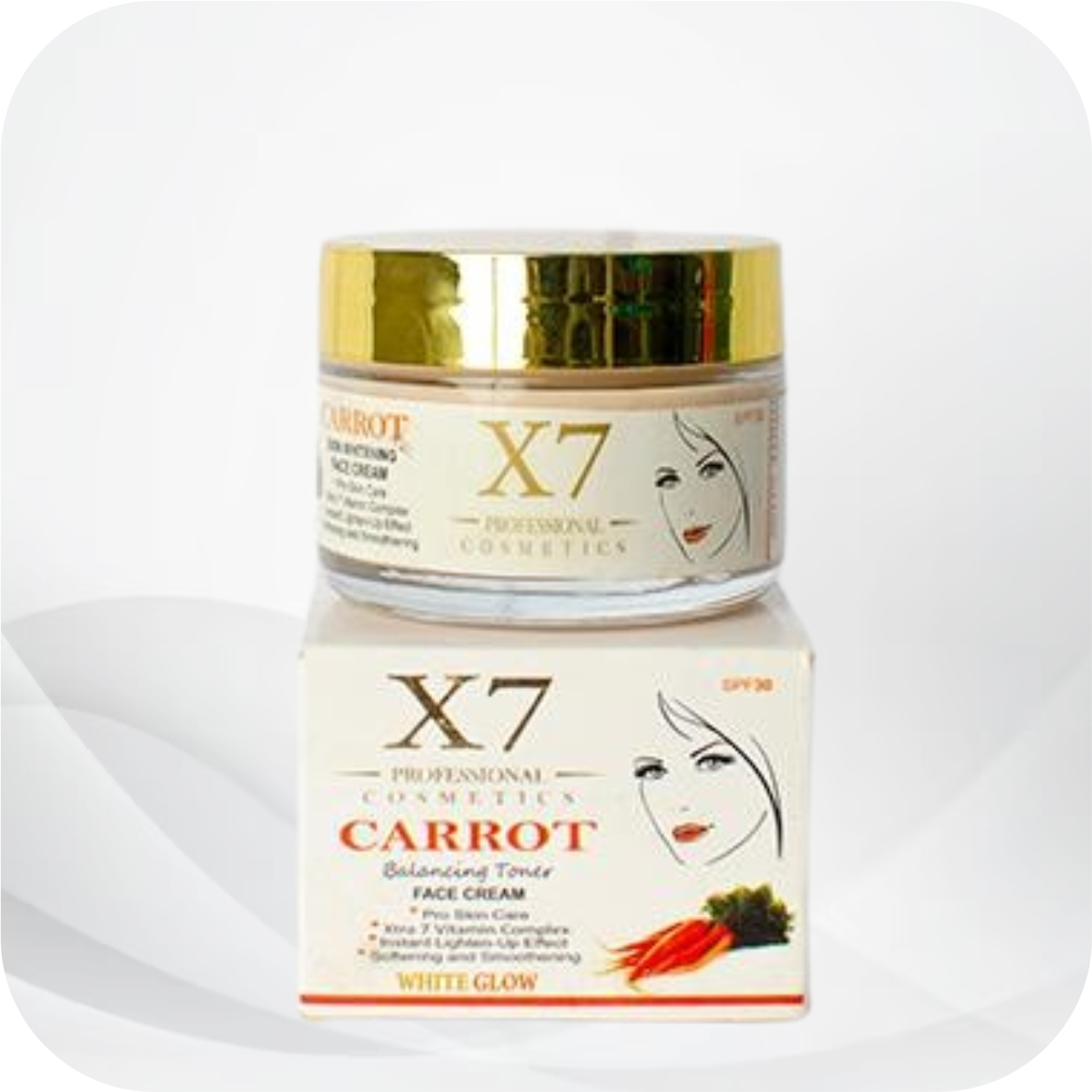 X7 Professional Carrot Skin Whitening Face Cream - Image 2