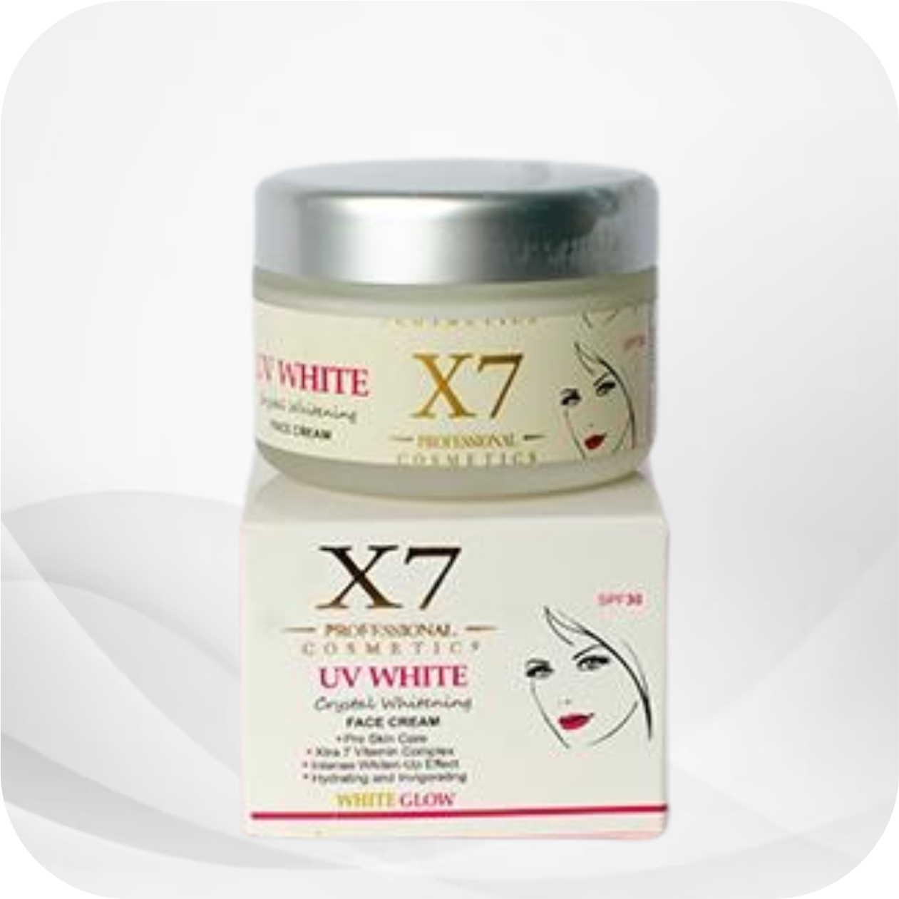 X7 Professional UV White Crystal Whitening Face Cream – Image 2