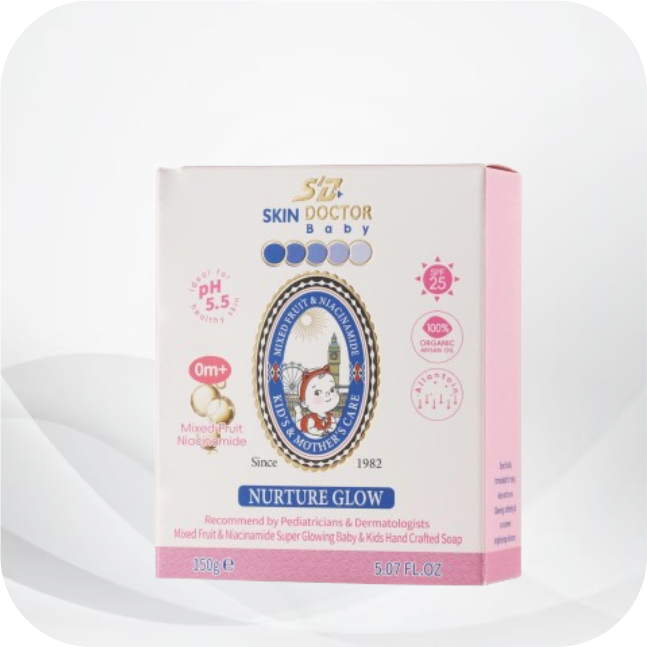 SD+ Skin Doctor Nurture Glow Baby Soap - Mixed Fruit Niacinamide – Image 2