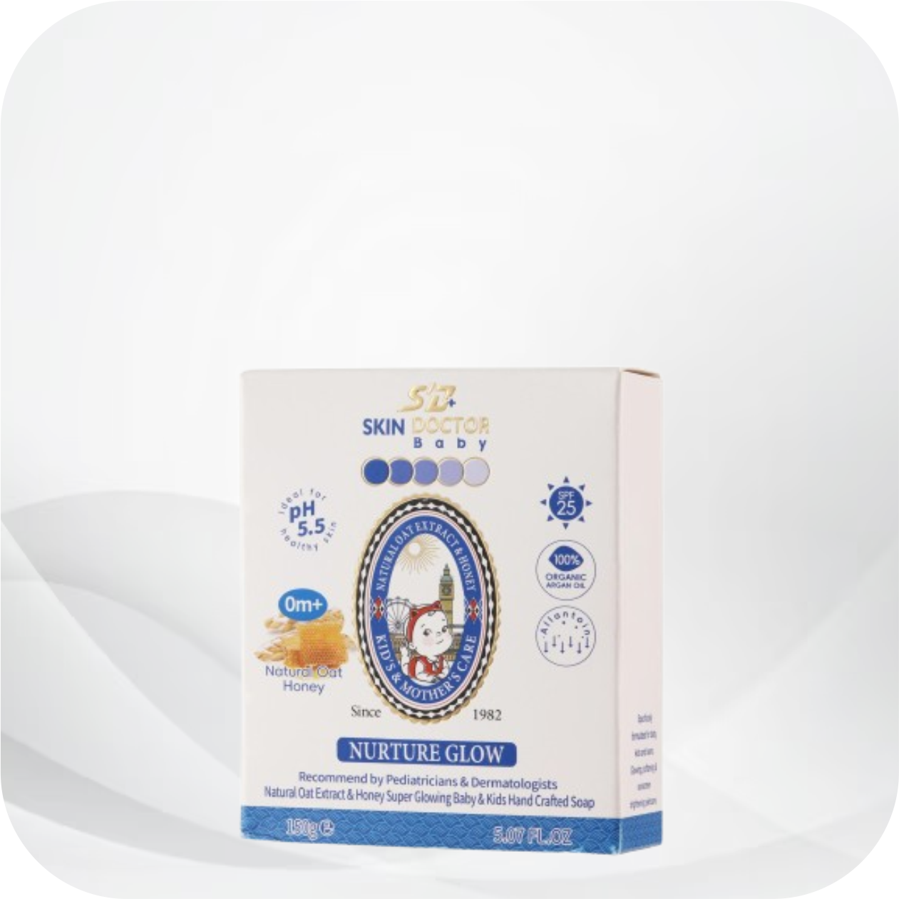 SD+ Skin Doctor Nurture Glow Baby Soap - Natural Oat Honey - Image 2