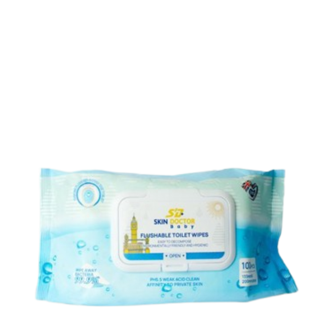 SD+ Skin Doctor Nurture Glow Flushable Toilet Baby Wipes