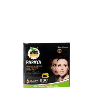 WhiteGlow Papaya Natural Whitening & Purifying Black Soap [3 pcs]